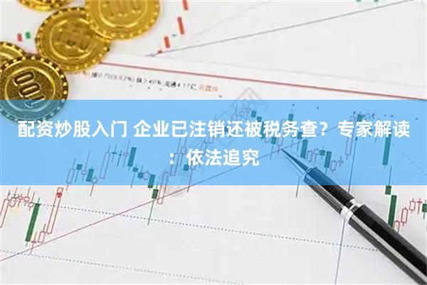 配资炒股入门 企业已注销还被税务查？专家解读：依法追究