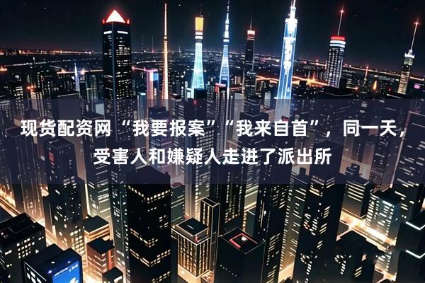 现货配资网 “我要报案”“我来自首”，同一天，受害人和嫌疑人走进了派出所